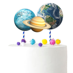 Galactic Planets Cake Topper – Ideal for Baby Showers and Birthday Parties