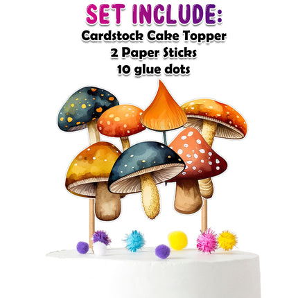 Enchanting Forest Mushroom Cake Topper – Perfect for Baby Showers and Birthday Parties