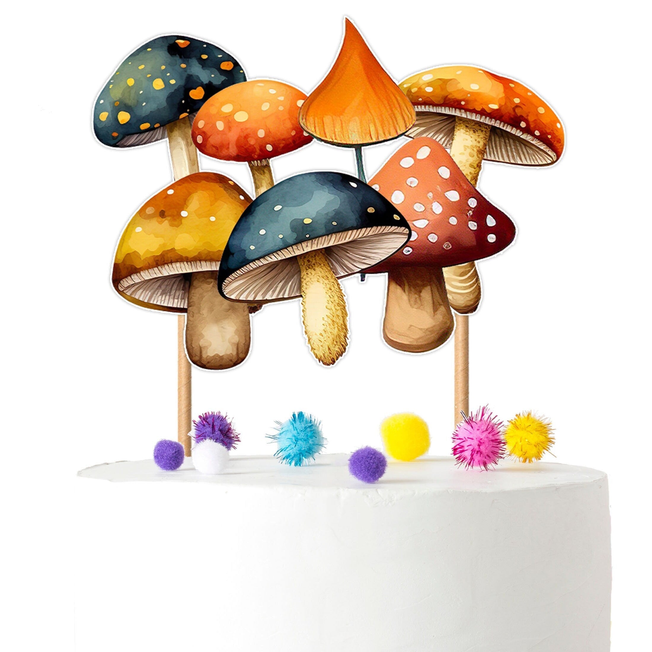 Enchanting Forest Mushroom Cake Topper – Perfect for Baby Showers and Birthday Parties