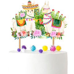 Fun Party Llama Cake Topper – Ideal for Baby Showers and Birthday Celebrations