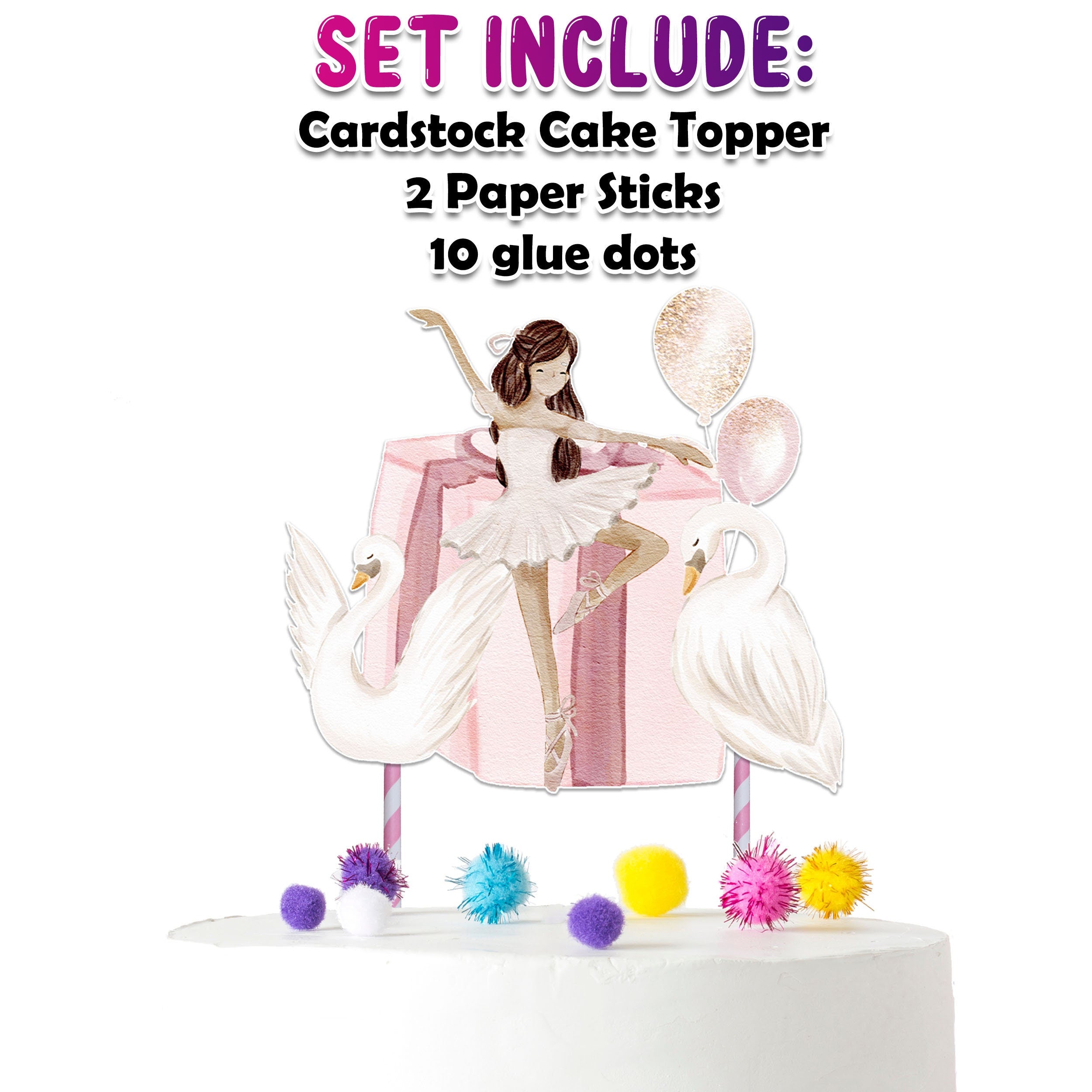 Elegant Ballerina Cake Topper – Perfect for Baby Showers and Birthday Celebrations