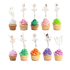 Graceful Ballerina Cupcake Toppers - Elevate Your Party to a Balletic Poise!