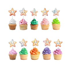 "Seaside Sparkle" Starfish Cupcake Toppers - Bring the Beach to Your Bakes!