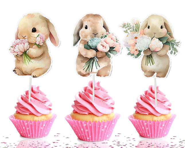 Charming Bunny Cupcake Toppers for Enchanting Desserts