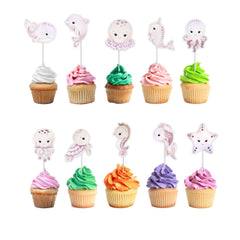 Adorable Under the Sea Cupcake Toppers - Dive into a World of Sweetness!