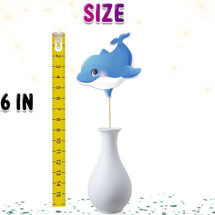 Set of 5 Dolphin Centerpieces – Perfect for Baby Showers and Birthday Parties