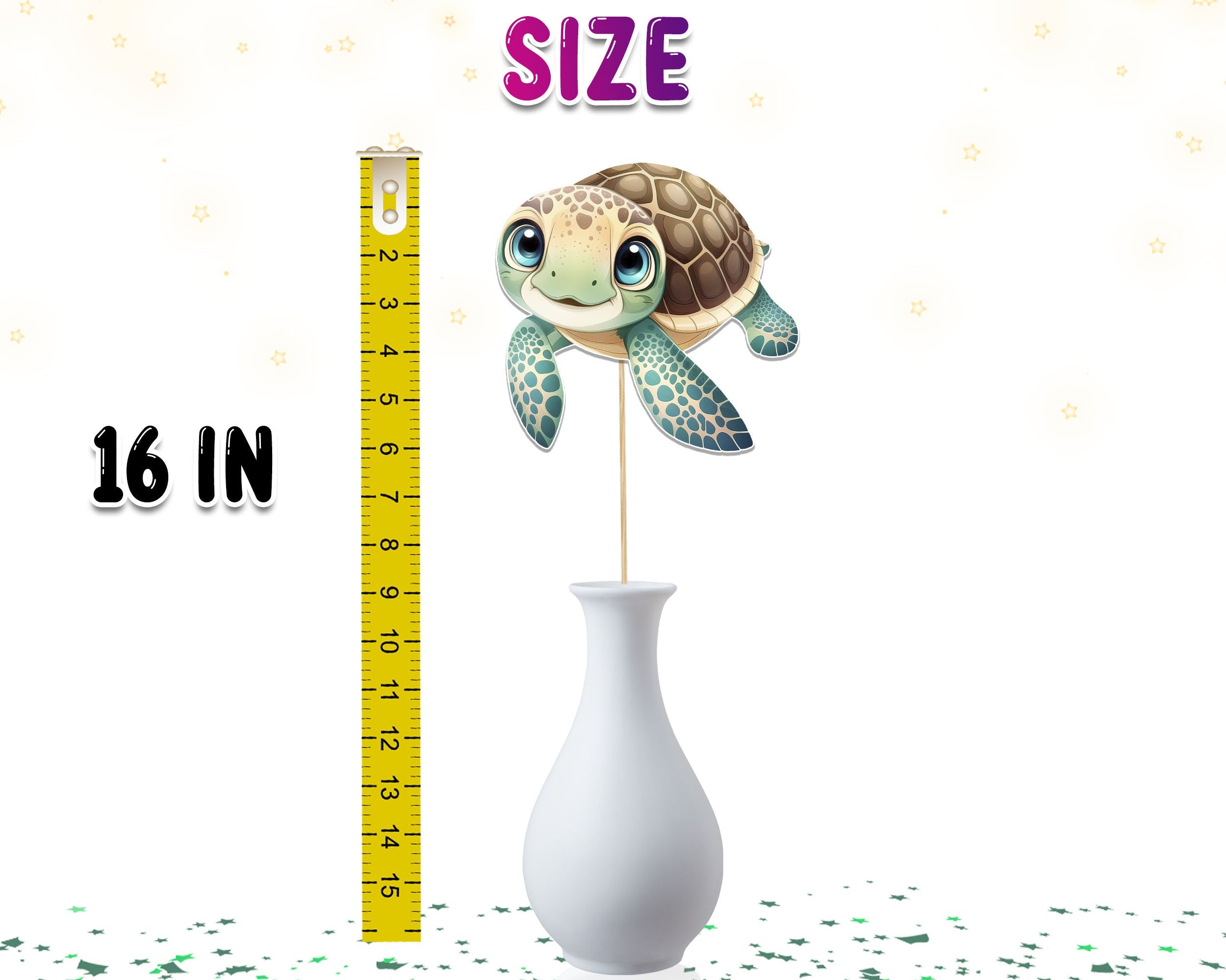 Set of 5 Sea Turtle Centerpieces – Ideal for Baby Showers and Birthday Celebrations