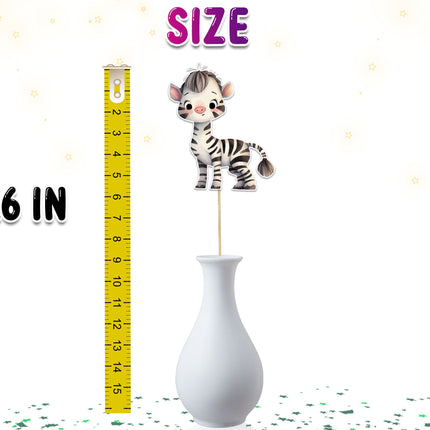 Set of 5 Zebra Centerpieces for Safari Party Decor