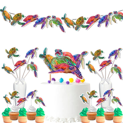 Colorful Turtle Party Decor Set