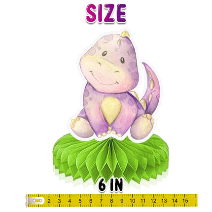 Jubilant Dino Honeycombs Set - 5pcs Colorful Dinosaur Table Centerpieces