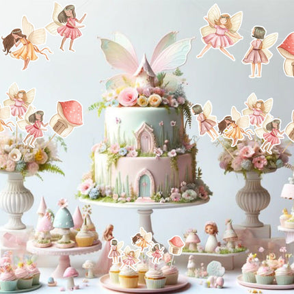 6 Pcs Fairy Party Favor Bags Stickers | Garden Fairies Birthday Party Supplies | Boho Fairy Birthday Decorations Favors