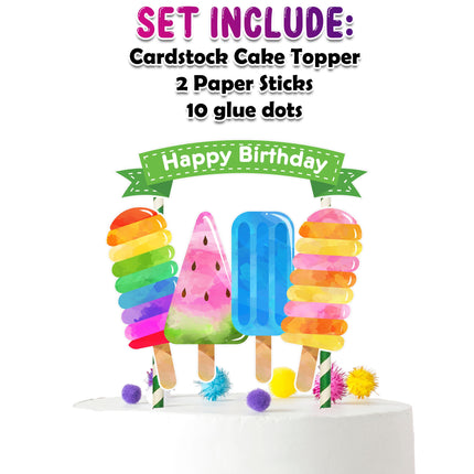 Sweet Artistry - Watercolor Ice Cream Cake Topper for Delicious Birthdays