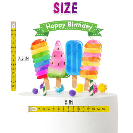 Sweet Artistry - Watercolor Ice Cream Cake Topper for Delicious Birthdays