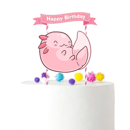 Cute Axolotl Birthday Cake Topper – Add a Splash of Charm to Your Celebration