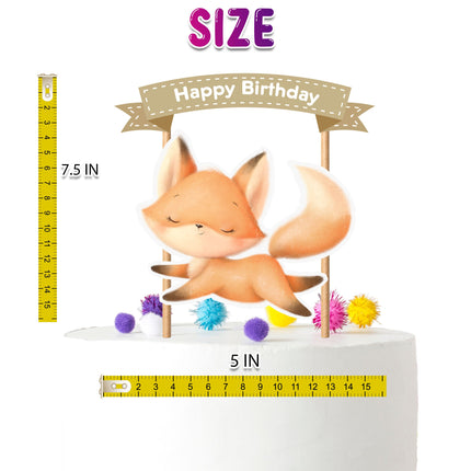 Dreamy Fox - Adorable Sleeping Fox Cake Topper for Whimsical Birthdays