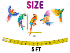 Vibrant Arara Parrot Cartoon Banner - Tropical Bird Decor for Kids' Spaces