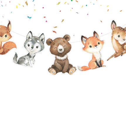 Forest Friends - Adorable Woodland Animals Cartoon Banner