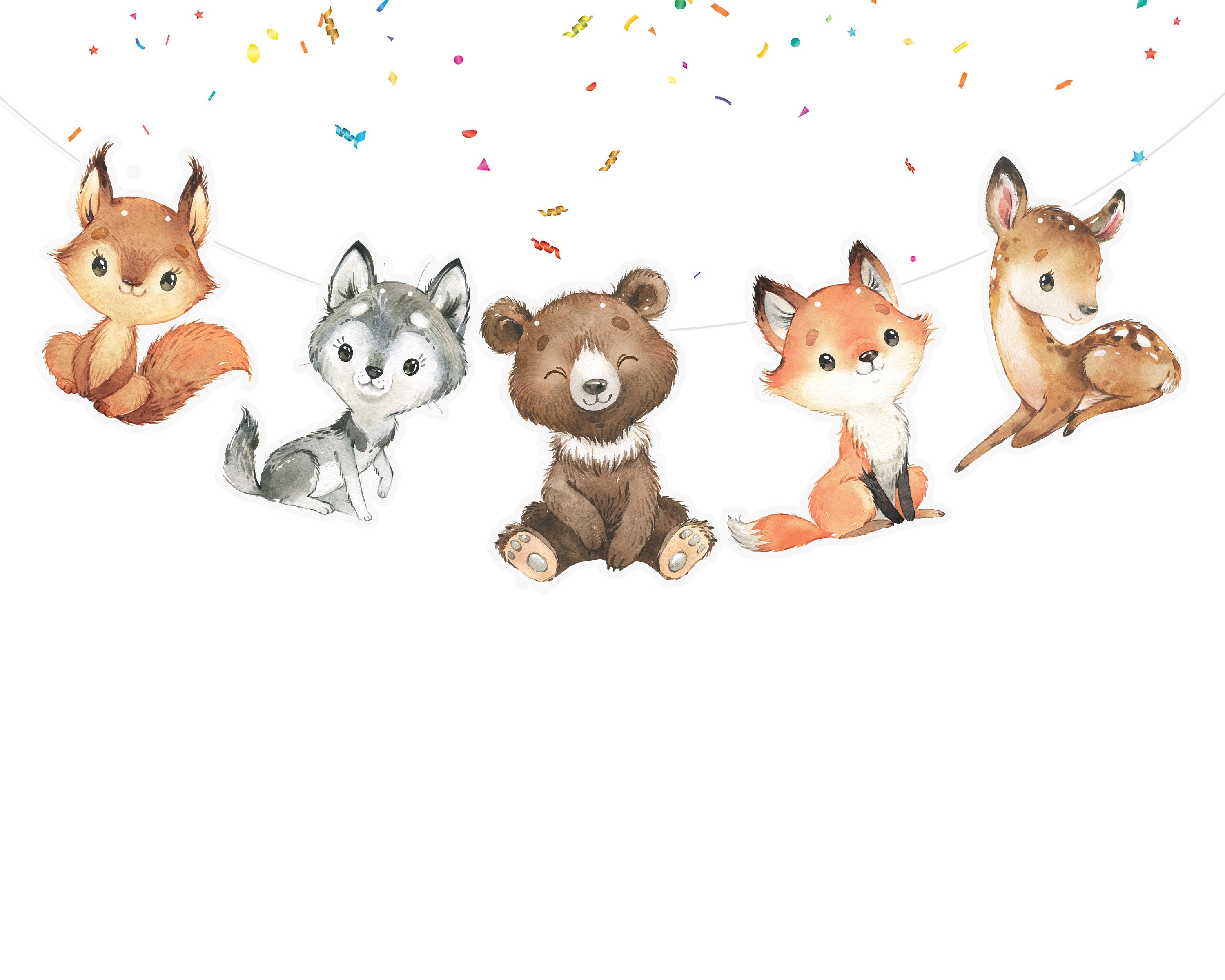 Forest Friends - Adorable Woodland Animals Cartoon Banner