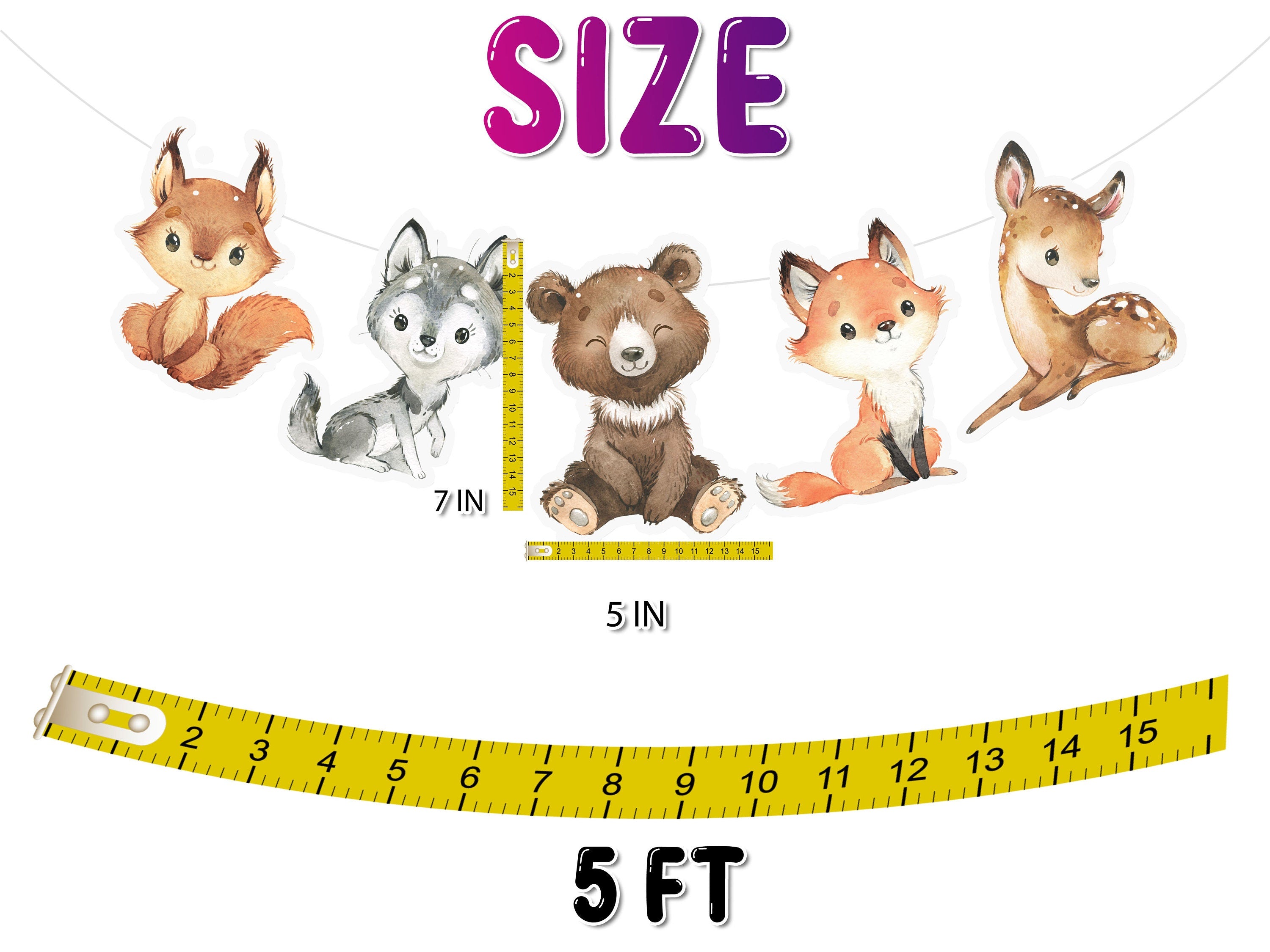 Forest Friends - Adorable Woodland Animals Cartoon Banner