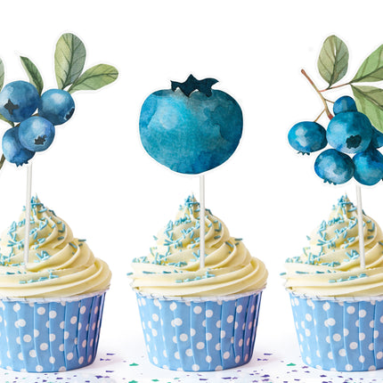 Sweet Blueberry Cupcake Toppers - Add a Berry Special Touch to Your Treats