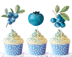 Sweet Blueberry Cupcake Toppers - Add a Berry Special Touch to Your Treats