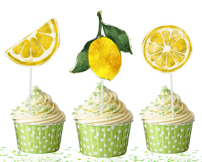 Lemon Zest Cupcake Toppers - Add a Twist of Citrus to Your Celebrations