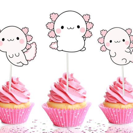 Cute Axolotl Cupcake Toppers - Sweeten Your Celebration with a Splash of Cuteness