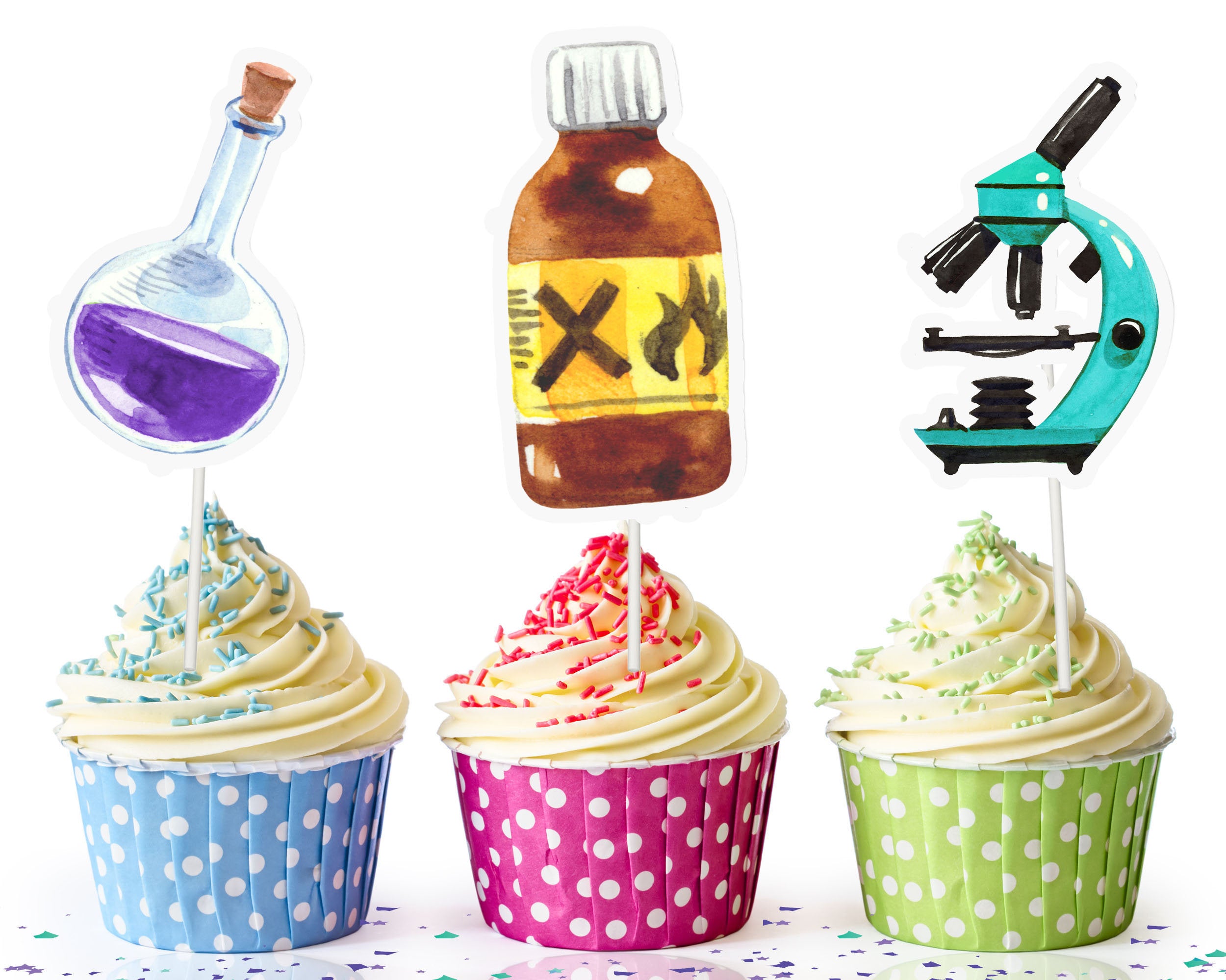 Eureka! Science Cupcake Toppers - Celebrate Discovery and Innovation