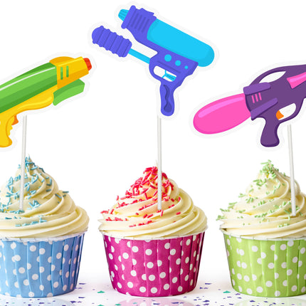 Super Soaker Water Gun Cupcake Toppers - Make a Splash at Your Next Party