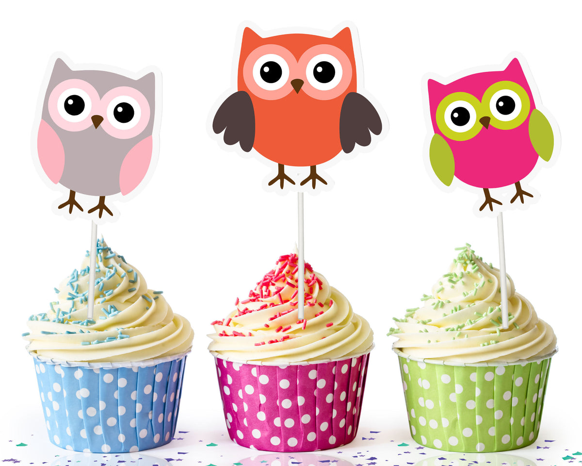 Whimsical Owl Cupcake Toppers - Perfect for Adding a Wise Touch to Your Sweet Celebrations