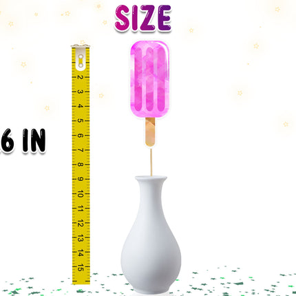 Vibrant Popsicle Centerpieces - 5pc Summer Party Table Decorations, Colorful Frozen Treat Ornaments