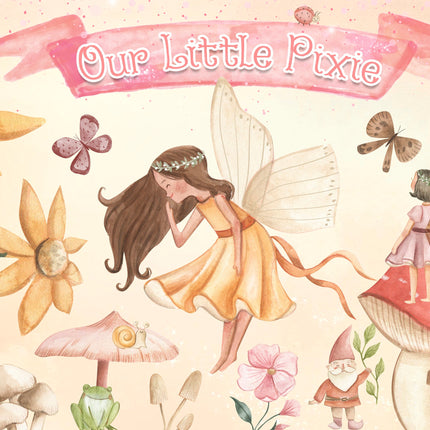 "Whimsical Fairy Garden" Baby Shower Backdrop 5x3 FT - Magical Moments Await!