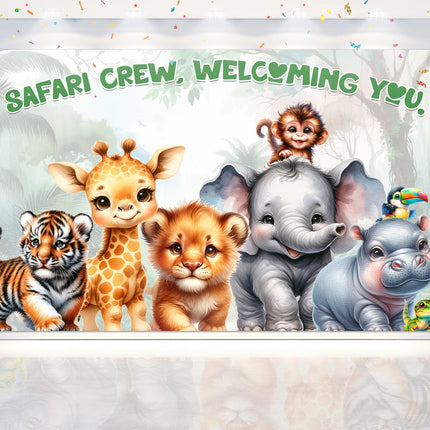 Charming Safari Baby Shower Backdrop