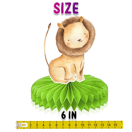 Joyful Jungle Animals Honeycomb Party Decorations - Set of 5