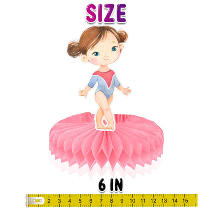 Graceful Gymnast Honeycomb Party Decorations - Set of 5