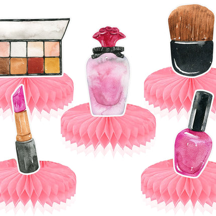 Charming 5-Piece Makeup Honeycomb Party Decor Set
