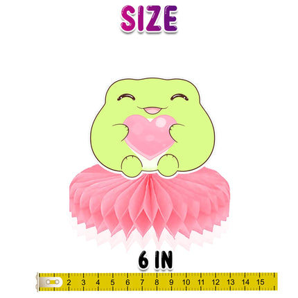 Charming Frog Honeycomb Party Set - 5pcs Whimsical Table Decorations