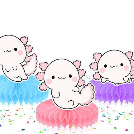 Adorable Axolotl Honeycomb Decorations