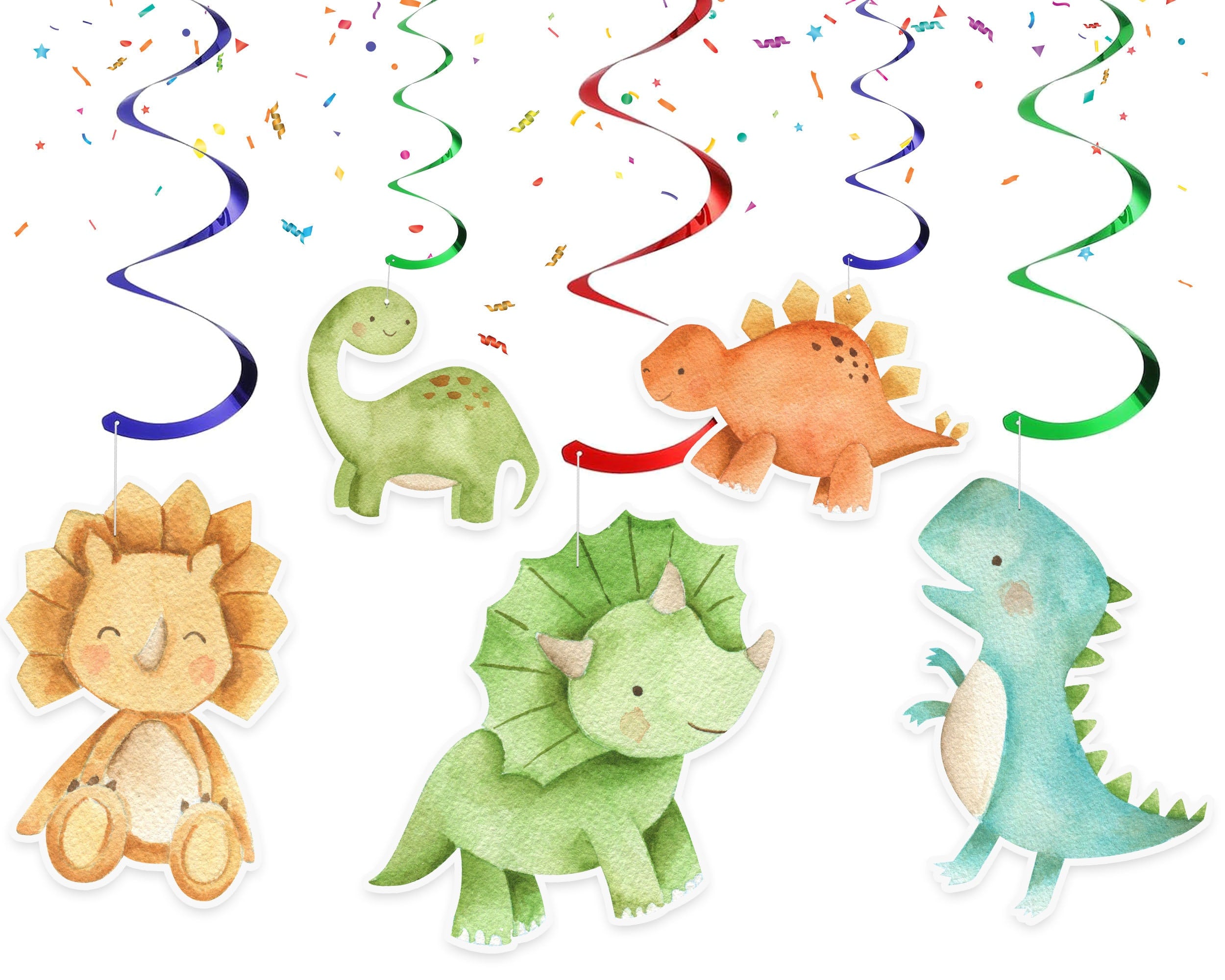 Prehistoric Dinosaur Party Swirls