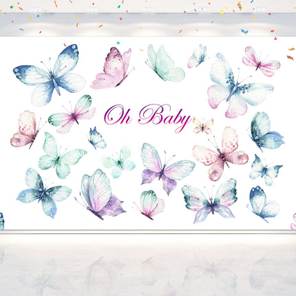 Butterfly Baby Shower Backdrop