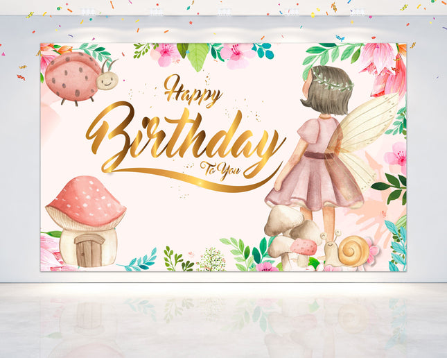 Fairy Birthday Backdrop