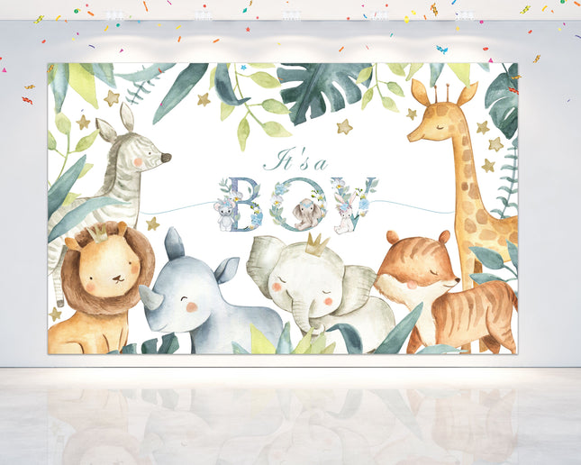 It's a Boy Baby Shower Backdrop