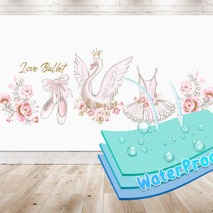 Ballerina Birthday and Baby Shower Backdrop 5x3 FT