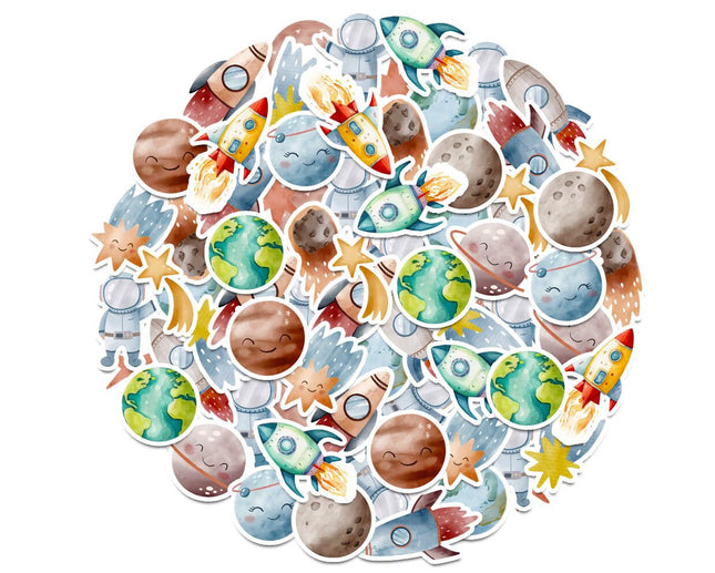Cosmic Adventure Solar System Stickers Set 