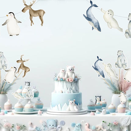 Arctic Animals Stickers Pack, 20pcs - Adorable Polar Creatures Decals for Kids and Enthusiasts