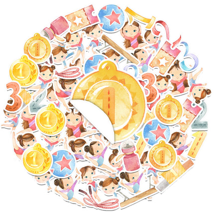 Dazzling Gymnast Stickers