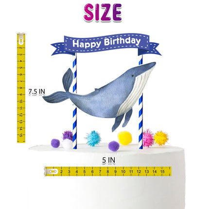 Majestic Blue Whale Cake Topper – Celebrate the Big Day with a Splash