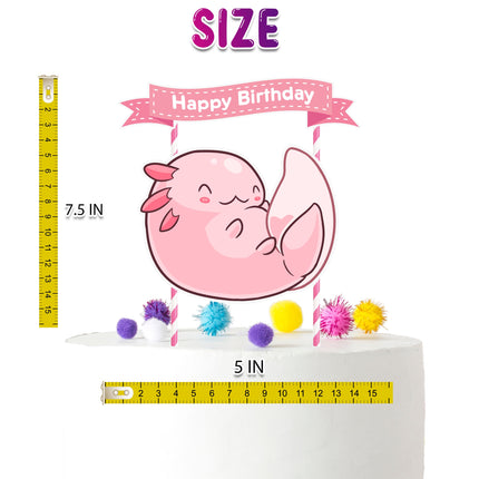 Cute Axolotl Birthday Cake Topper – Add a Splash of Charm to Your Celebration!