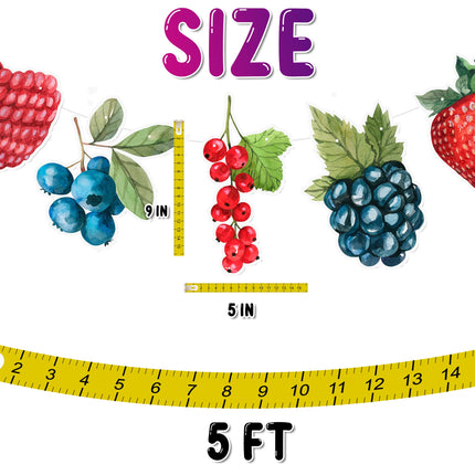 Summer Berries Watercolor Banner - Fresh and Vibrant Kitchen Decor