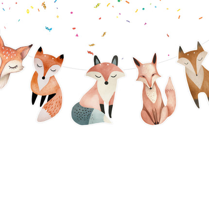 Bohemian Foxes Banner - Whimsical Woodland Decor for Children's Spaces